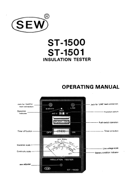 Insulation Tester ST-1501; Standard Electric (ID = 2896922) Equipment