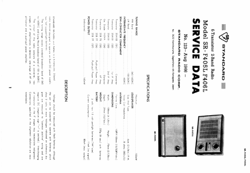 All Transistor SR-F406L; Standard Radio Corp. (ID = 2561464) Radio