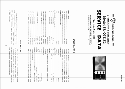 FM/AM 9 Transistor SR-Q771FL; Standard Radio Corp. (ID = 2562351) Radio