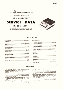 Tiny Pal SR-E22T; Standard Radio Corp. (ID = 2906952) Sonido-V