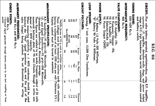 315; Standard Telephones (ID = 2004982) Radio