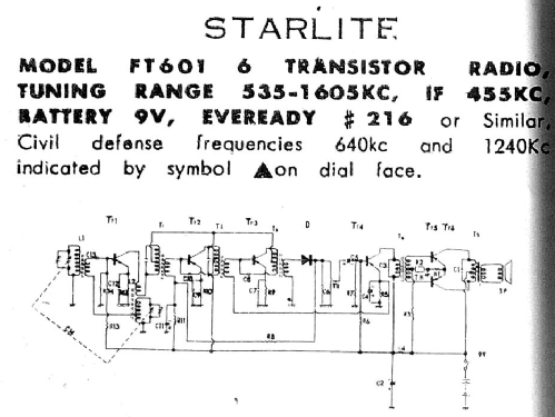 FT601 TRN-79; Star-Lite (ID = 1697569) Radio