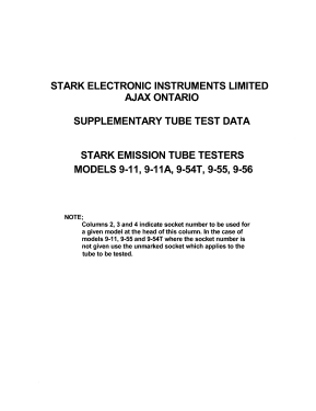 Tube Tester 9-55; Stark Electronic (ID = 3025288) Equipment