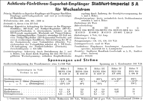 Imperial 5a ; Stassfurter Licht- (ID = 13112) Radio