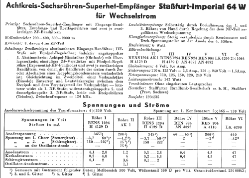 Imperial 64Tr; Stassfurter Licht- (ID = 13196) Radio