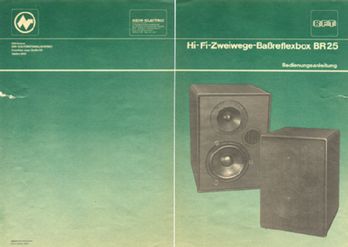 Hi-Fi Zweiwege-Baßreflexbox BR25; Statron, VEB Ostd.; (ID = 966941) Speaker-P