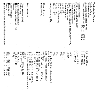 Höchstohm-Widerstandsmessgerät Teralin 3; Statron, VEB Ostd.; (ID = 1598282) Equipment