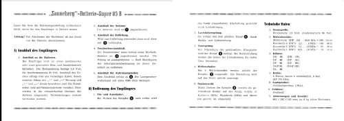 Sonneberg Batteriesuper 85/56B; Stern-Radio (ID = 354365) Radio