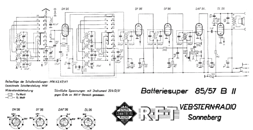 Sonneberg Batteriesuper 85/57BII; Stern-Radio (ID = 1104390) Radio