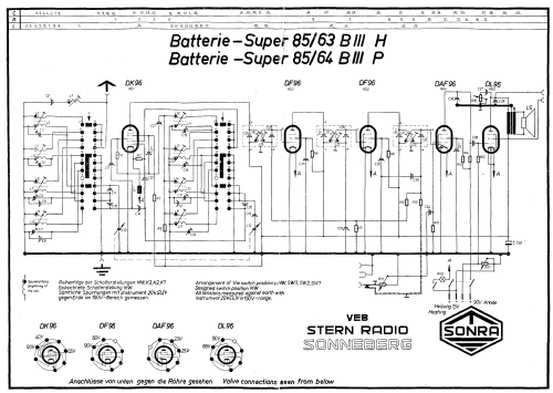 Ilmenau Batteriesuper 85/63 BIII H ; Stern-Radio (ID = 666491) Radio