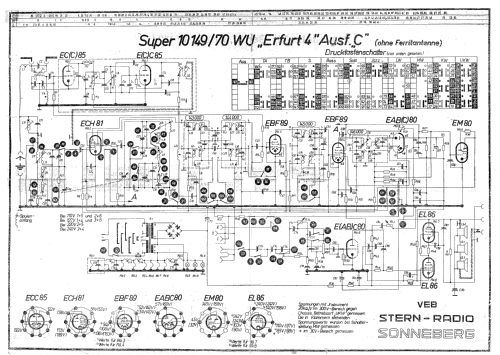 Sonneberg Erfurt 4 Super 10149/70 WU; Stern-Radio (ID = 40931) Radio