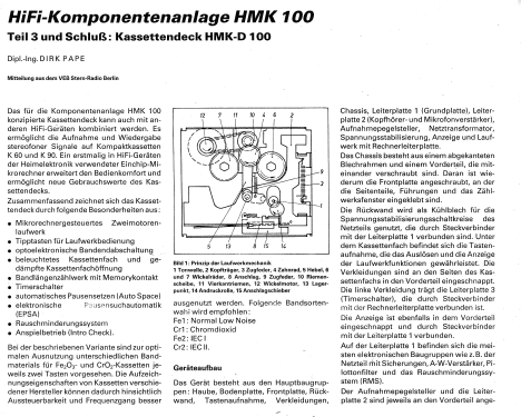 HiFi Kassettendeck HMK-D100; Stern-Radio Berlin, (ID = 2032283) Reg-Riprod