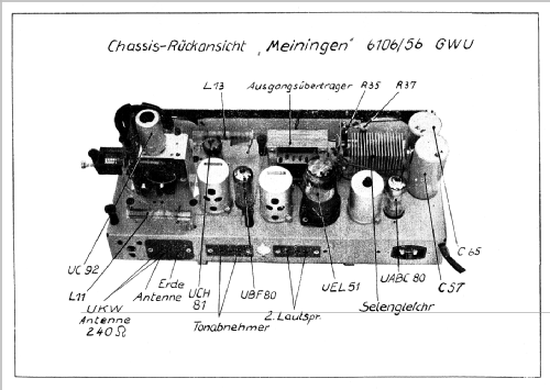 Meiningen 6106/56GWU; Stern-Radio (ID = 2336774) Radio