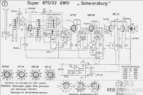 Schwarzburg 875/53GWU; Stern-Radio (ID = 838386) Radio