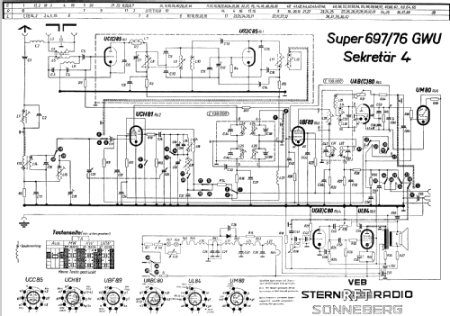 Sonneberg Sekretär 4 697/76GWU; Stern-Radio (ID = 55665) Radio