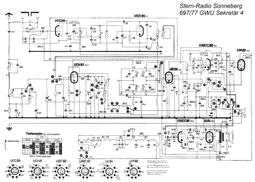 Sonra Sekretär 4 697/77GWU; Stern-Radio (ID = 313397) Radio