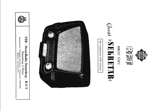 Sonneberg Sekretär 696/57GWU; Stern-Radio (ID = 834135) Radio