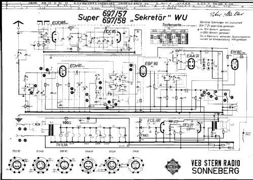 Sonneberg Sekretär 697/57WU; Stern-Radio (ID = 1269719) Radio