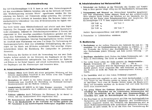 Koffersuper 6D71; Stern-Radio Berlin, (ID = 208296) Radio
