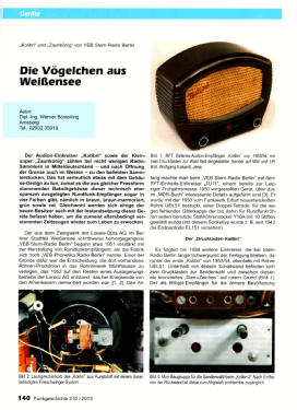 Kolibri 2; Stern-Radio Berlin, (ID = 3005322) Radio