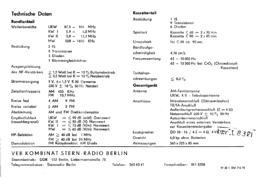 Radiorecorder R4100; Stern-Radio Berlin, (ID = 2657530) Radio