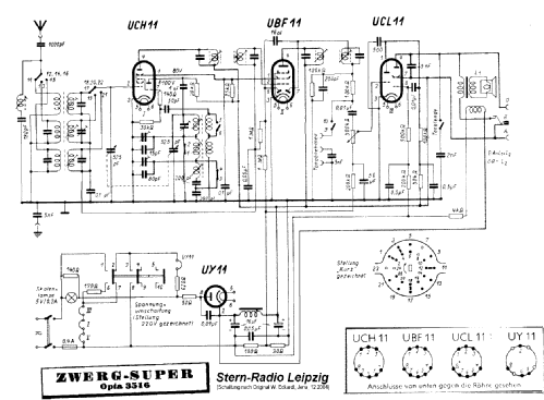 Zwergsuper Opta 3516 ; Stern-Radio Leipzig, (ID = 85543) Radio