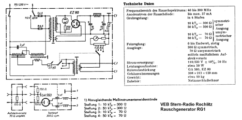 Rauschgenerator RG1; Stern-Radio Rochlitz (ID = 212612) Ausrüstung