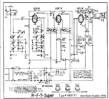 Einheitssuper RFT-Super 4U62 ; Stern-Radio Staßfurt (ID = 73396) Radio