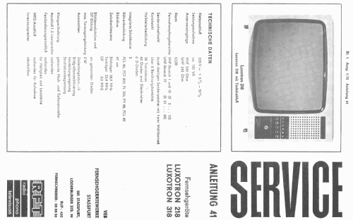 Luxotron 218; Stern-Radio Staßfurt (ID = 176235) Televisión