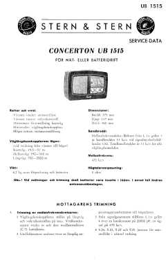 Concerton Trio UB1515; Stern & Stern (ID = 2726987) Radio