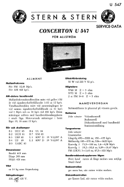 Concerton U547; Stern & Stern (ID = 2735452) Radio