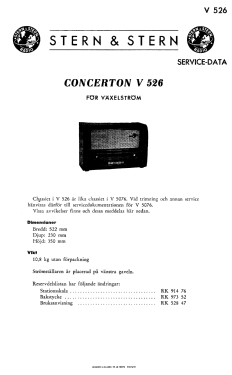 Concerton V526; Stern & Stern (ID = 2739626) Radio