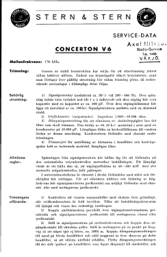 Concerton V6; Stern & Stern (ID = 2737973) Radio