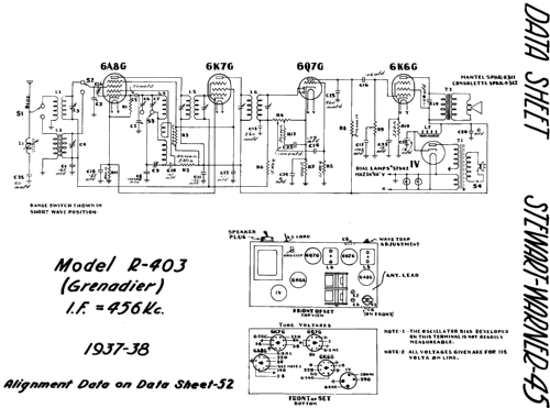 Grenadier R-403; Stewart Warner; (ID = 567902) Radio