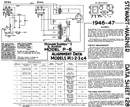 Power Supply & Audio P6; Stewart Warner; (ID = 576820) Ampl/Mixer