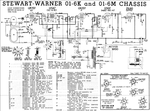 01-6K series chassis; Stewart Warner Corp. (ID = 560642) Radio