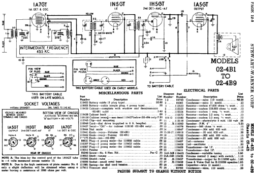 02-4B2 Ch= 02-4B; Stewart Warner Corp. (ID = 535438) Radio