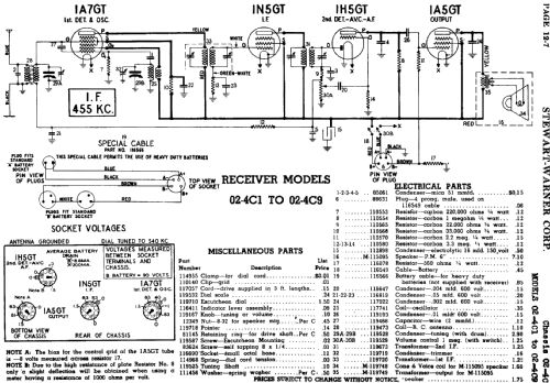 02-4C7 Ch= 02-4C; Stewart Warner Corp. (ID = 535540) Radio