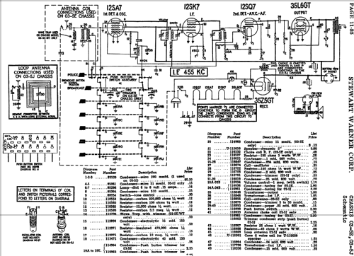 03-5E-WT series chassis; Stewart Warner Corp. (ID = 534054) Radio
