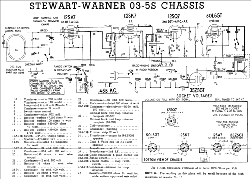 03-5S1 Ch= 03-5S; Stewart Warner Corp. (ID = 560655) Radio