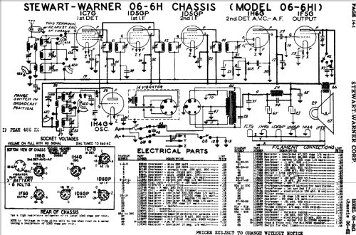 06-6H1 Ch= 06-6H; Stewart Warner Corp. (ID = 549032) Radio