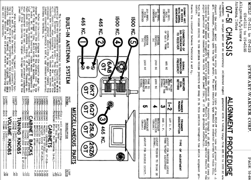 07-513 Ch= 07-51; Stewart Warner Corp. (ID = 528820) Radio