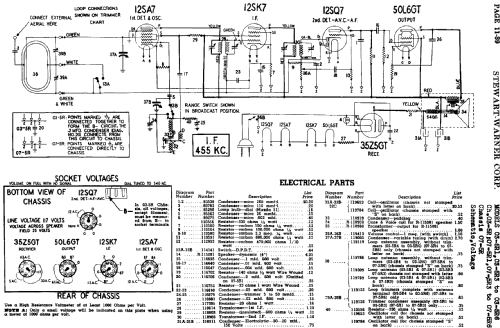 07-5R series chassis; Stewart Warner Corp. (ID = 534451) Radio