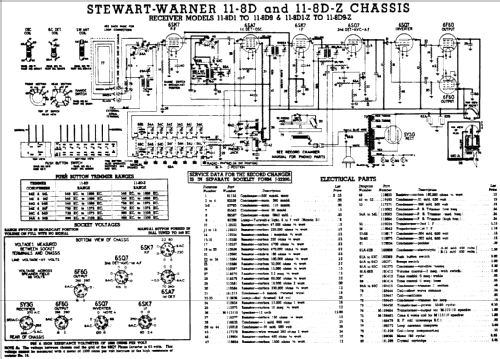 11-8D2-Z Ch= 11-8D-Z; Stewart Warner Corp. (ID = 559814) Radio