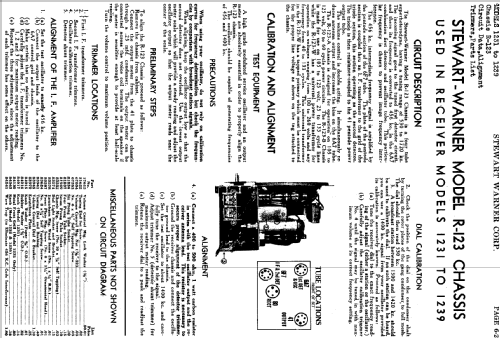 1234 Ch= R-123; Stewart Warner Corp. (ID = 499872) Radio