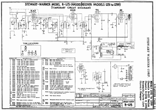 1252 Berkley Ch= R-125X; Stewart Warner Corp. (ID = 109631) Radio