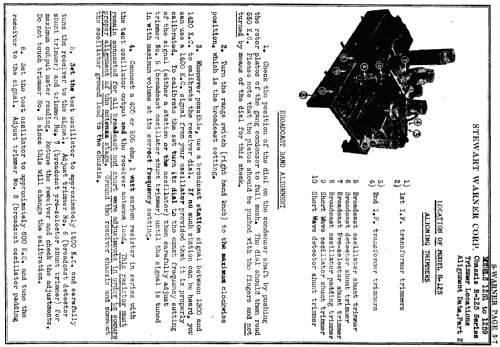 1252 Berkley Ch= R-125X; Stewart Warner Corp. (ID = 109633) Radio