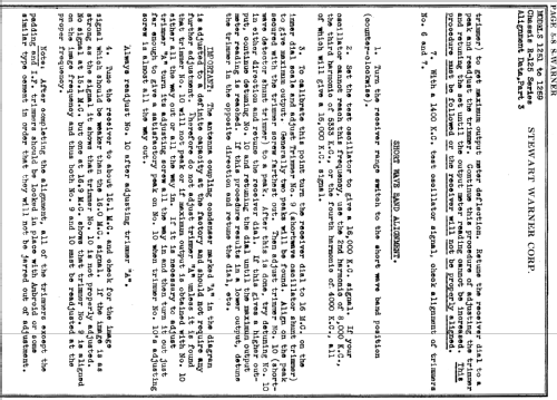 1254 Ch= R-125A; Stewart Warner Corp. (ID = 109759) Radio