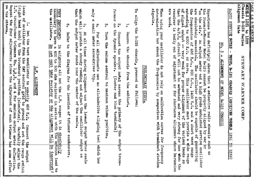 1254 Ch= R-125X; Stewart Warner Corp. (ID = 109640) Radio
