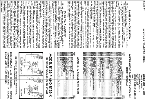 1264 Ch= R-126; Stewart Warner Corp. (ID = 501340) Radio